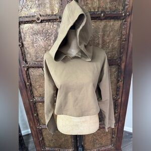 Lululemon Women's Hooded Crop Top Sweatshirt - Olive 10